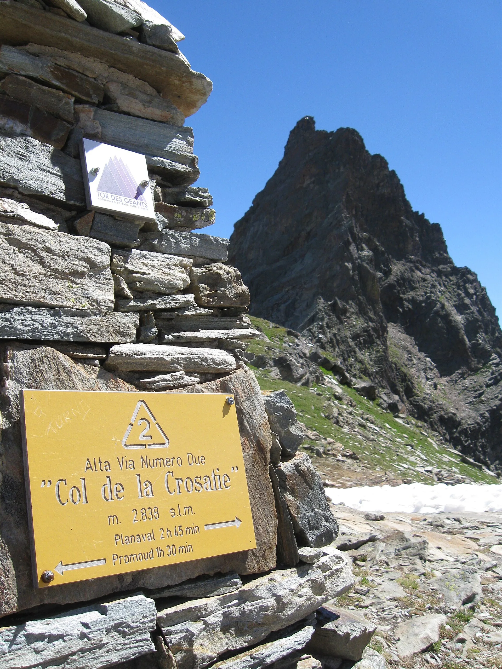 Lazey, innesto strada sterrata - Col de la Crosatie
